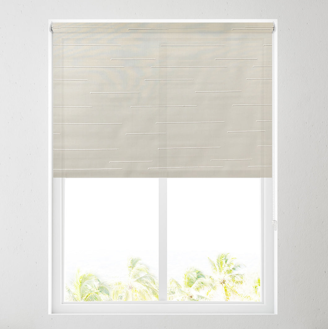 Cream Stitch Daylight Roller Blind