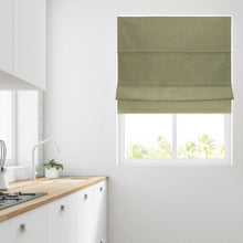 Load image into Gallery viewer, Olive Diamond Lined Roman Blind
