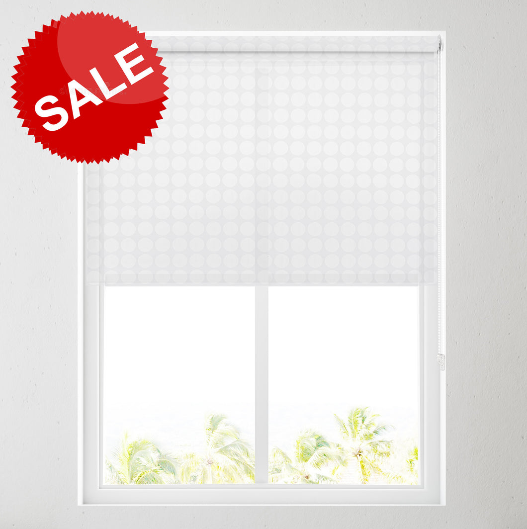 White Spot Sheer Roller Blind