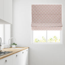Load image into Gallery viewer, Daisy Coral Blackout Lined Roman Blind

