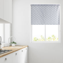 Load image into Gallery viewer, Grey Dot Daylight Roller Blind
