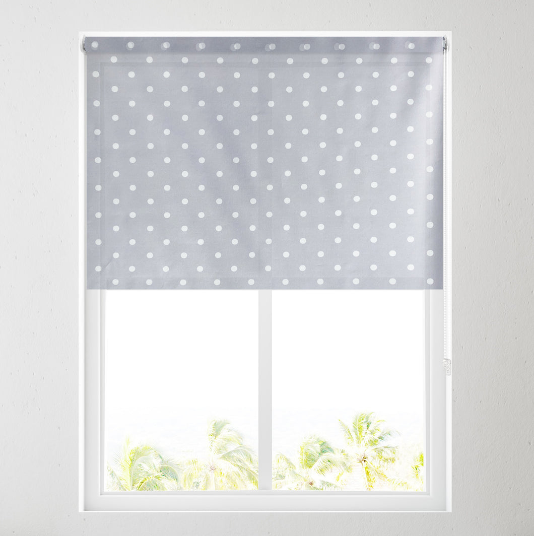 Grey Dot Daylight Roller Blind