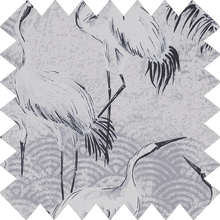 Load image into Gallery viewer, Monochrome Stork Thermal Blackout Roller Blind
