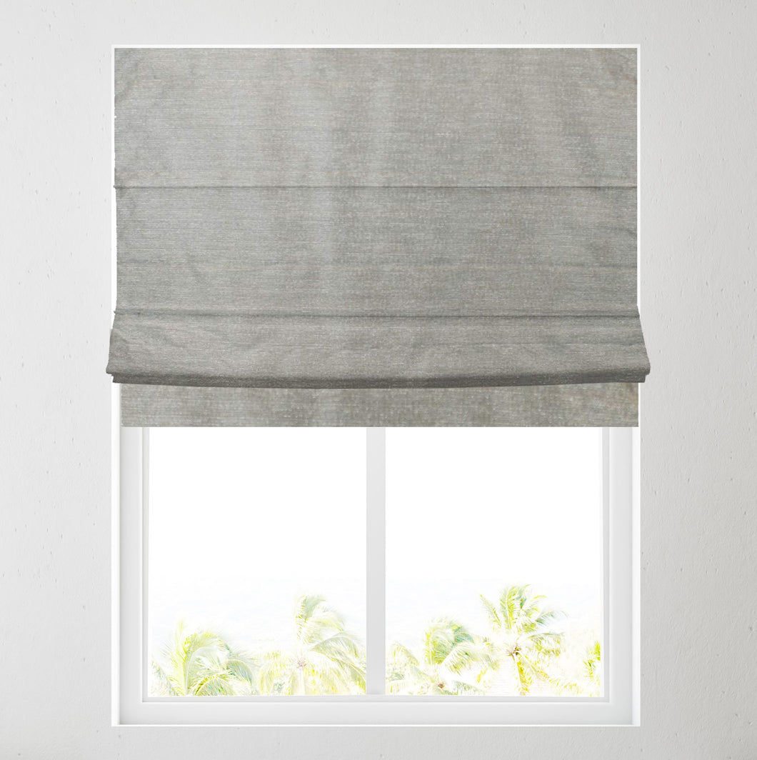 Nadia Grey Shimmer Lined Roman Blind