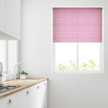 Load image into Gallery viewer, Zig Zag Red Daylight Roller Blind
