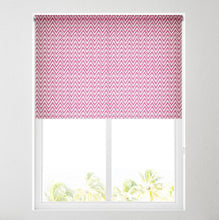 Load image into Gallery viewer, Zig Zag Red Daylight Roller Blind
