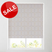 Load image into Gallery viewer, Natural &amp; Ochre Ellipse Thermal Blackout Roller Blind
