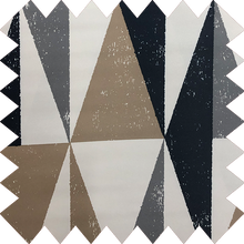 Load image into Gallery viewer, Navy Abstract Triangle Thermal Blackout Roller Blind
