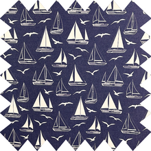 Load image into Gallery viewer, Boats Navy Thermal Blackout Roller Blind
