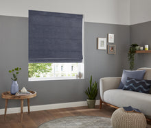Load image into Gallery viewer, Cassia Indigo Roman Blind
