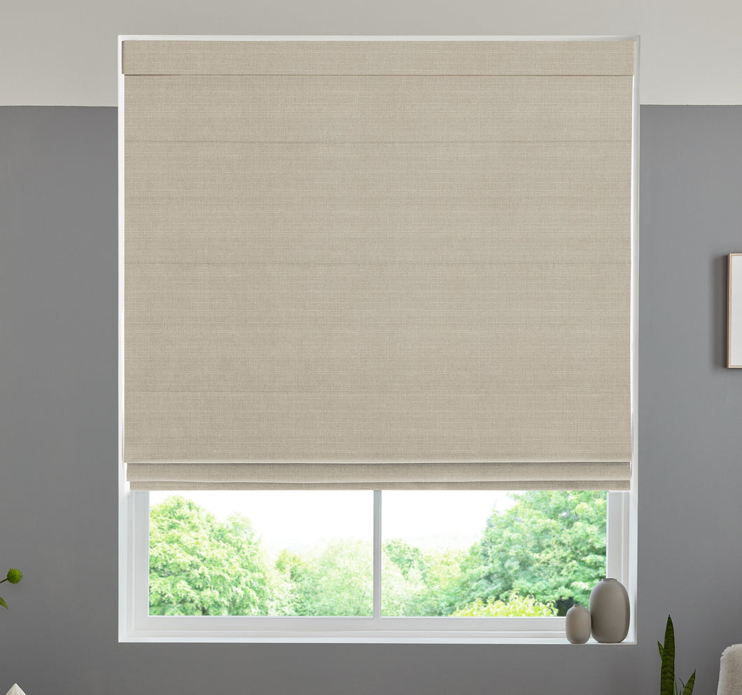 Cassia Oyster Roman Blind