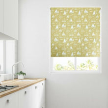Load image into Gallery viewer, Boats Ochre Thermal Blackout Roller Blind
