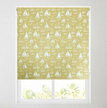 Load image into Gallery viewer, Boats Ochre Thermal Blackout Roller Blind

