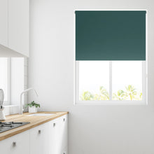 Load image into Gallery viewer, Satin Peacock Thermal Blackout Roller Blind
