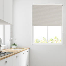 Load image into Gallery viewer, Tabby Ecru Thermal Blackout Roller Blind
