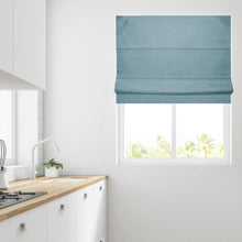 Load image into Gallery viewer, Teal Weave Fully Lined Roman Blind
