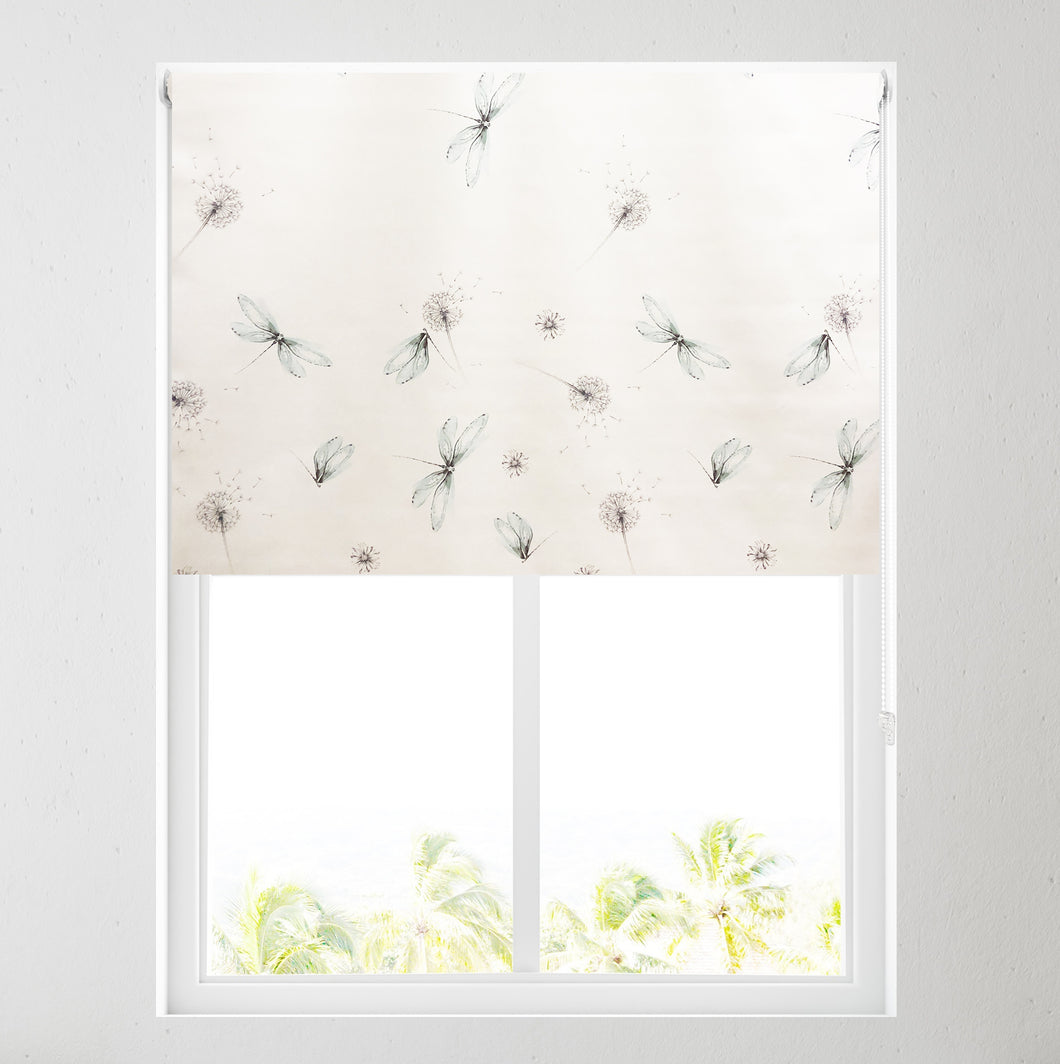 Reversible Tranquil Dragonfly Thermal Blackout Roller Blind