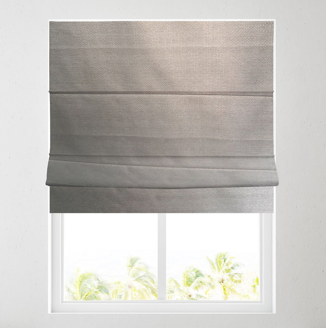Vienna Silver Blackout Lined Roman Blind