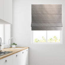 Load image into Gallery viewer, Vienna Silver Blackout Lined Roman Blind
