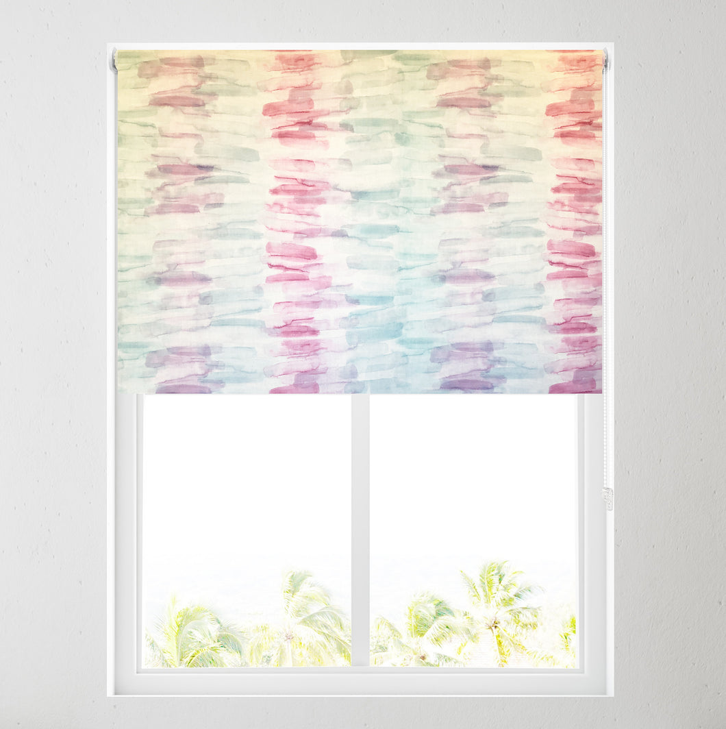 Watercolour Stripe Thermal Blackout Roller Blind