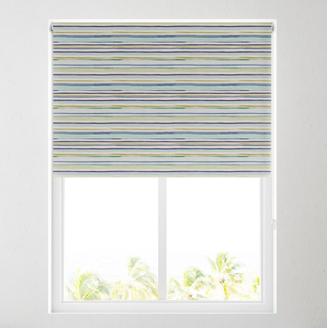 Ocean Stripe Thermal Blackout Roller Blind
