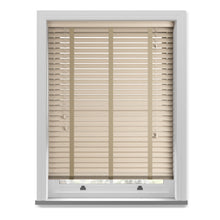 Load image into Gallery viewer, White Oak Faux Wood Venetian Blind with Tapes
