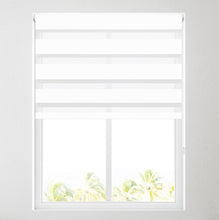 Load image into Gallery viewer, White Day and Night Roller Blind
