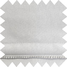 Load image into Gallery viewer, White Pom Pom Thermal Blackout Roller Blind
