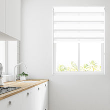 Load image into Gallery viewer, White Day and Night Roller Blind
