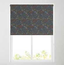 Load image into Gallery viewer, Woodland Leaf Navy Thermal Blackout Roller Blind
