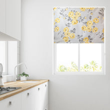 Load image into Gallery viewer, Yellow Dahlia Thermal Blackout Roller Blind
