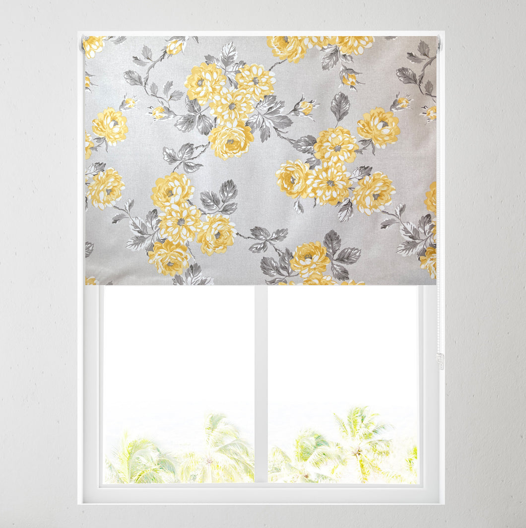 Yellow Dahlia Thermal Blackout Roller Blind