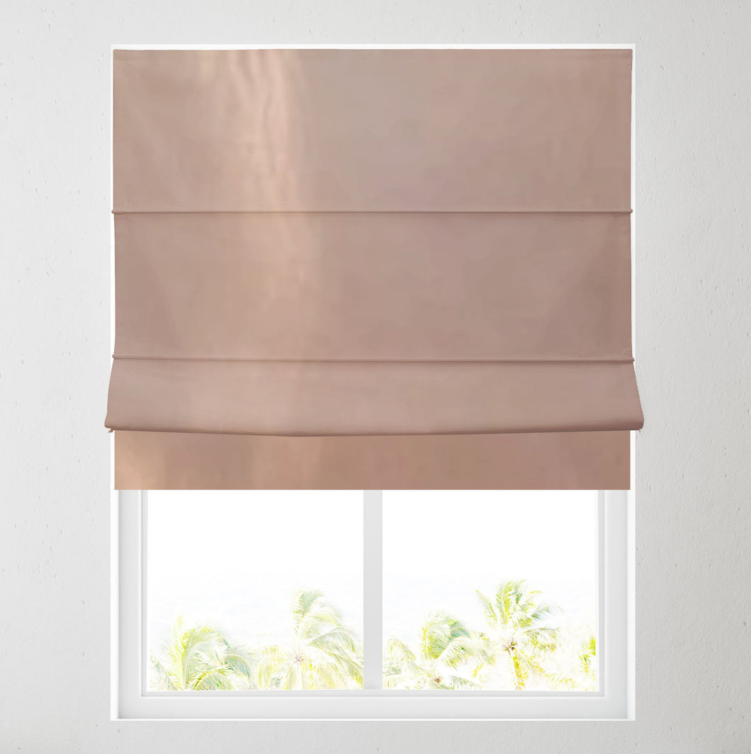 Cream / Biscuit Faux Silk Lined Roman Blind