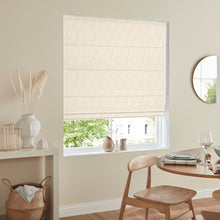 Load image into Gallery viewer, Elsie Snow Blue Roman Blind
