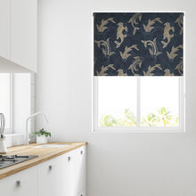 Load image into Gallery viewer, Fancy fish navy Thermal Blackout Roller Blind
