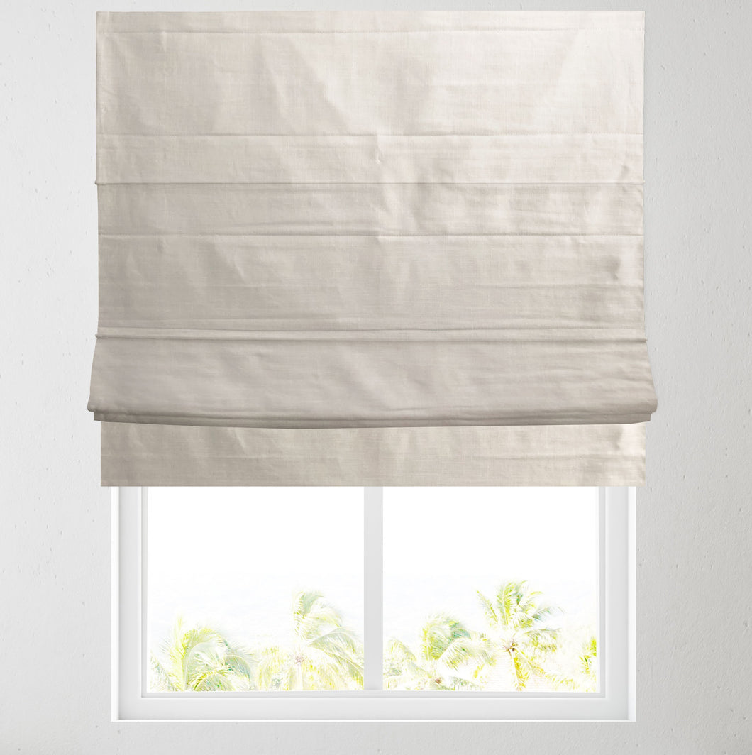 Ivory Linen Lined Roman Blind
