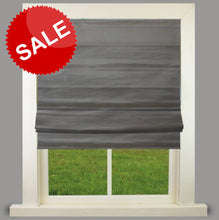 Load image into Gallery viewer, Vienna Charcoal Faux Silk Lined Roman Blind
