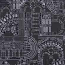 Load image into Gallery viewer, Architecture Monochrome Thermal Blackout Roller Blind
