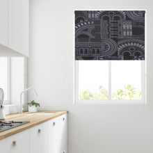 Load image into Gallery viewer, Architecture Monochrome Thermal Blackout Roller Blind
