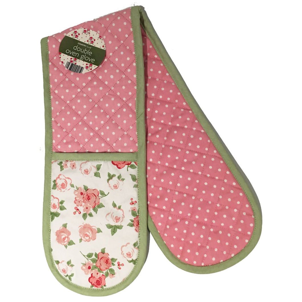 Emma - Floral - Luxury Padded Double Oven Glove by Country Club
