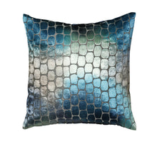 Load image into Gallery viewer, Ariel Blue Chenille Duck Feather Filled Cushion 45cm x 45cm
