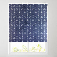 Load image into Gallery viewer, Anchor Blue Daylight Roller Blind

