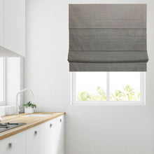 Load image into Gallery viewer, Soft Textured Ara Charcoal Roman Blind
