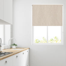 Load image into Gallery viewer, Ara Natural Textured Thermal Blackout Roller Blind
