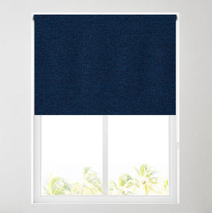 Ara Navy Textured Thermal Blackout Roller Blind