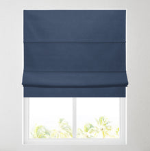 Load image into Gallery viewer, Soft Textured Ara Navy Roman Blind
