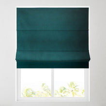 Load image into Gallery viewer, Soft Textured Ara Peacock Roman Blind

