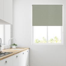 Load image into Gallery viewer, Ara Sage Green Thermal Blackout Roller Blind
