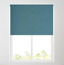 Load image into Gallery viewer, Ara Teal Textured Thermal Blackout Roller Blind
