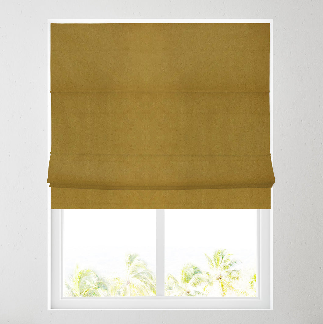 Soft Textured Ara Gold Roman Blind